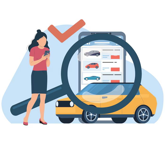 customer searching for suitable car options